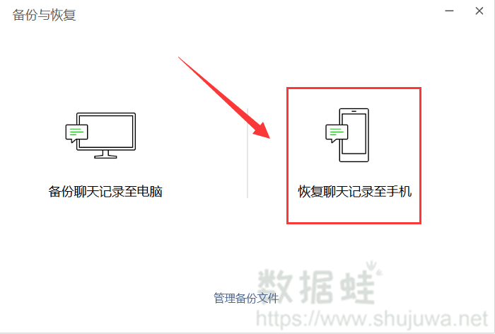 点击【恢复聊天记录至手机】