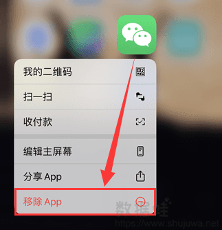 点击移除App